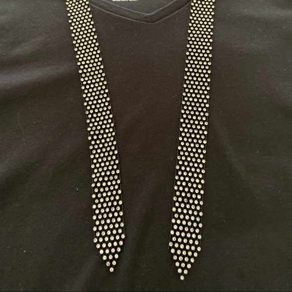 Mesh blinged tie.  42” long, 1.4”wide - Picture 2 of 5